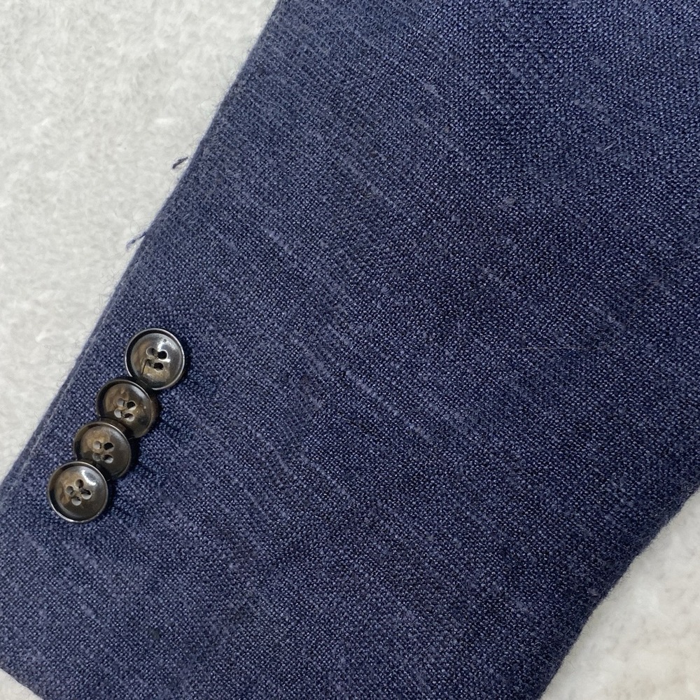 Men Suitsupply Blazer Lazio Single Breasted slim Silk Linen Wool Ethomas size 48 - Picture 9 of 16